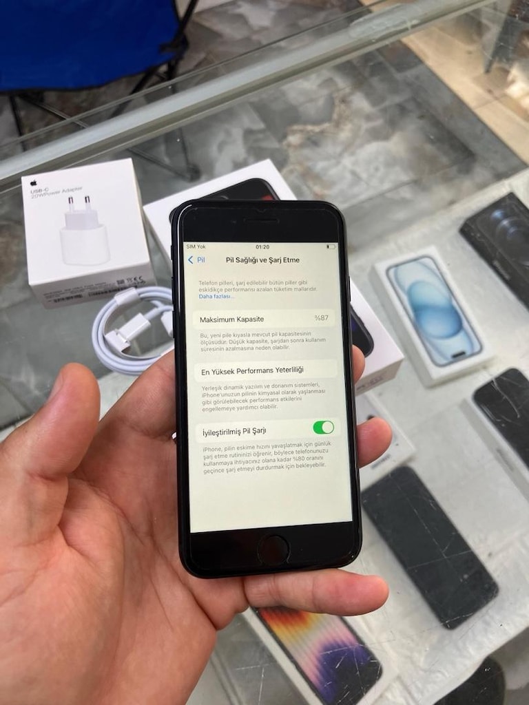 MÜHENDİSCELLDEN YURTİÇİ İPHONE SE 3.NESİL PİL %87 KUTU FATURA - 4