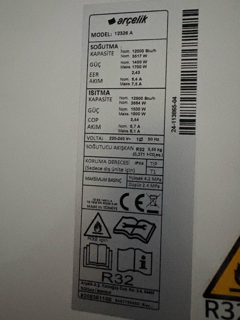 Arçelik Ekolojik Inverter Klima 12000 BTU A++ (Dış Ünite Dahil) - 4