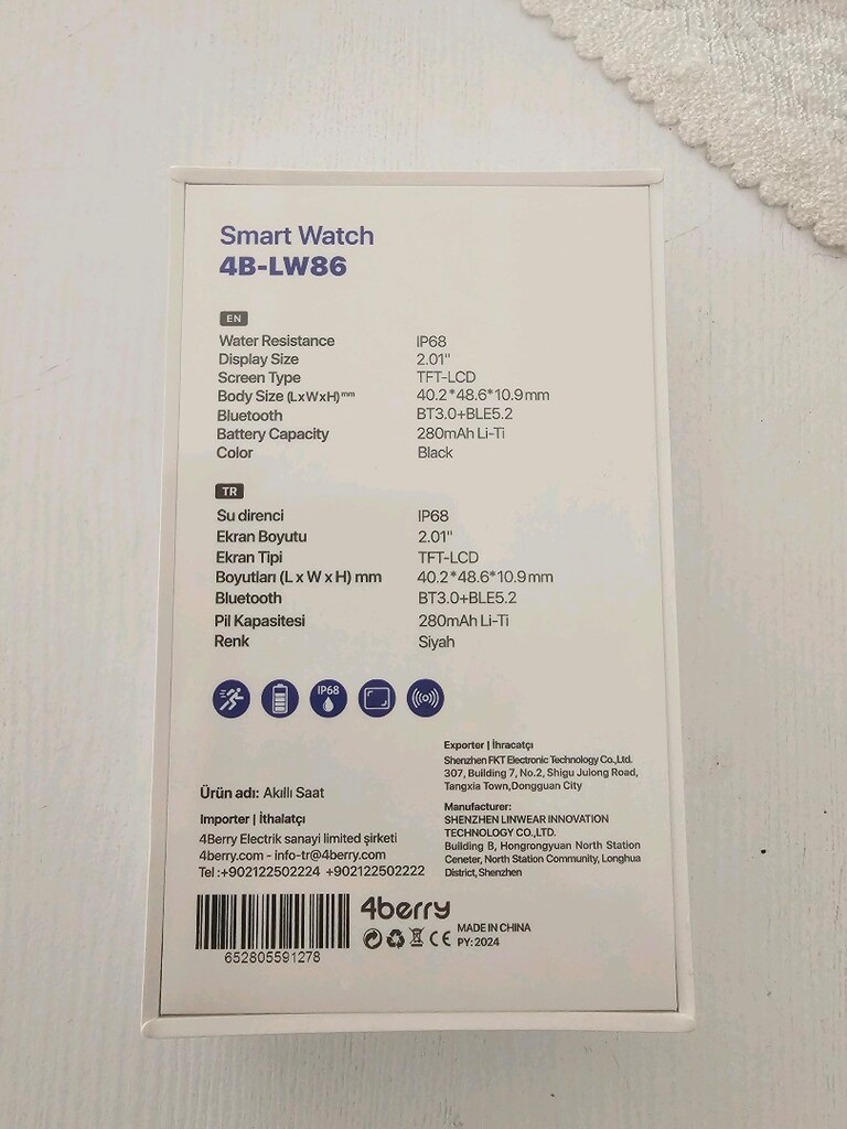 4berry 4b-lw86 akıllı kol saati - 2