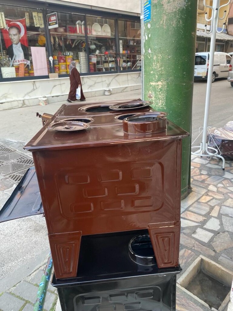SIFIR KALIN SAÇ FIRINLI KAMP SOBASI. ÜZERİ 77-43 YÜKSEKLİK 46 CM - 7
