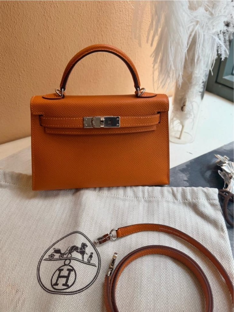 Hermes Mini Kelly 20 Bag Hakiki Deri - 3