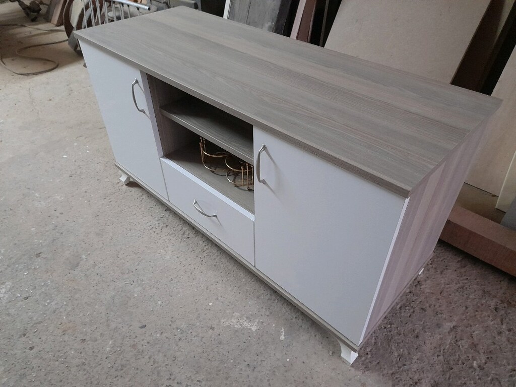 Dolap iki kapaklı çekmeceli ve raflı Modern - 3