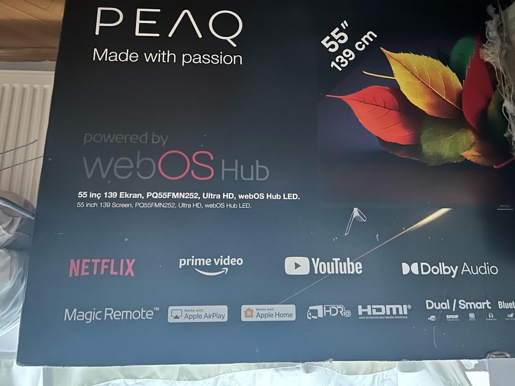 Az Kullanılmış Kutulu 55" Peaq 4K WebOS Smart LED TV + Duvar Aparatı - 2