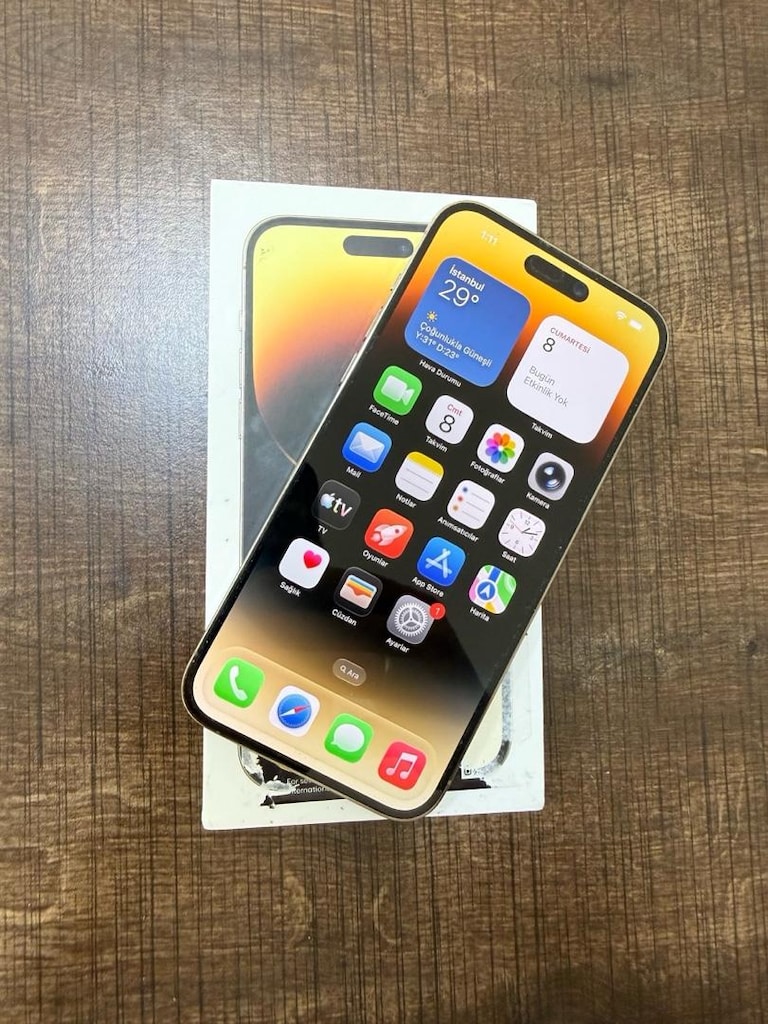İPHONE 14 PRO MAX 128 GB ÇÖL TİTANYUM HERŞEYİ ORJİNAL YD - 2