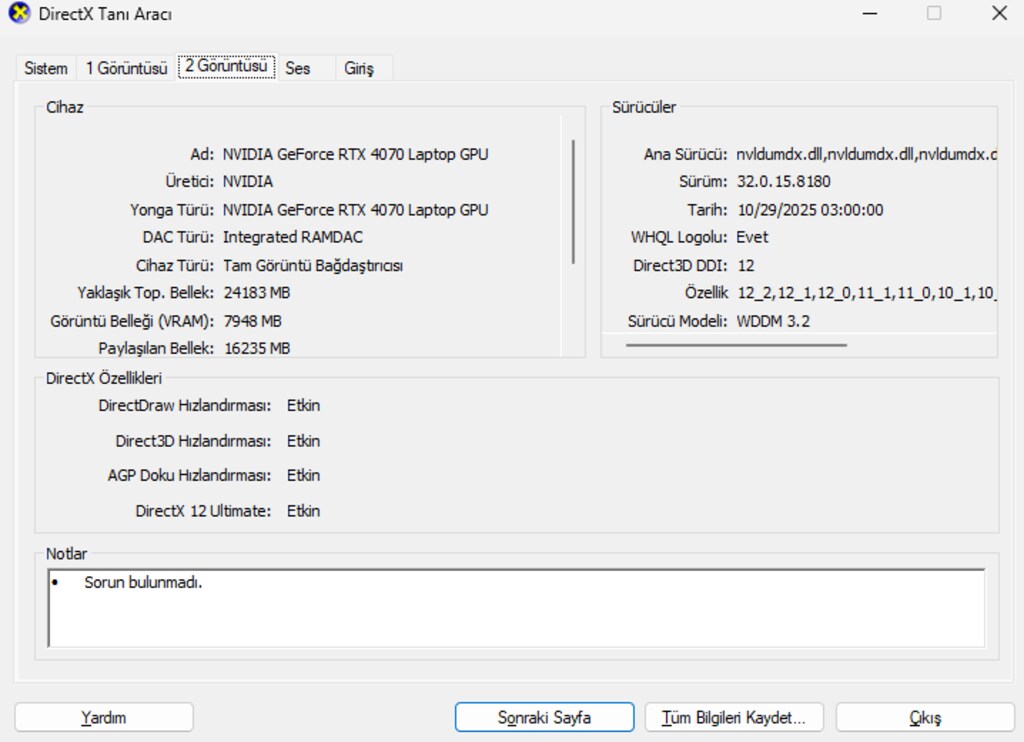 Oyuncu Laptop MSI KATANA 17 (RTX 4070/ i7-13620H / 32GB RAM / 1TB SSD) - 2