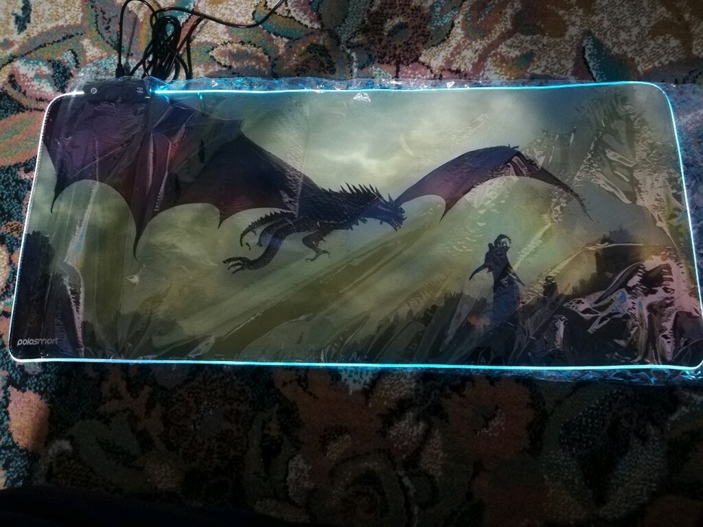 sıfır 70x30 büyük boy klavye maus ped RGB ISIKLI MODEL - 4