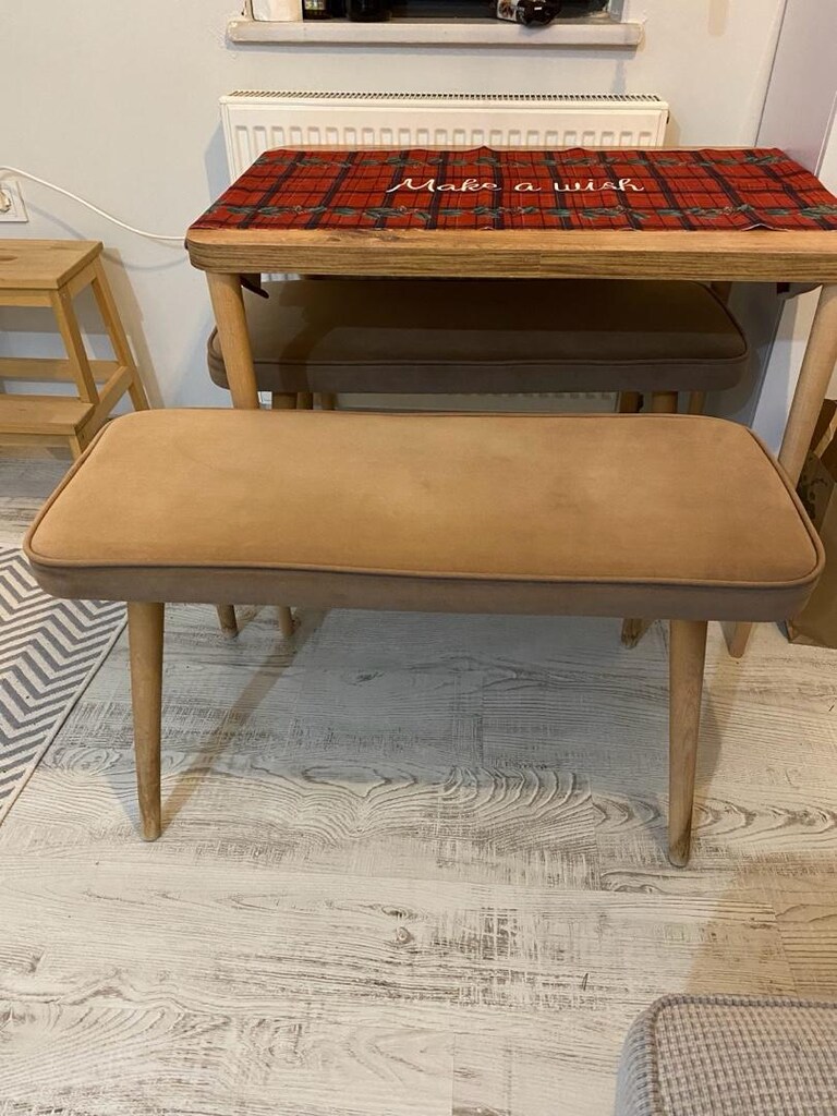 Ahşap Ayaklı Bench Sandalyesi - 2