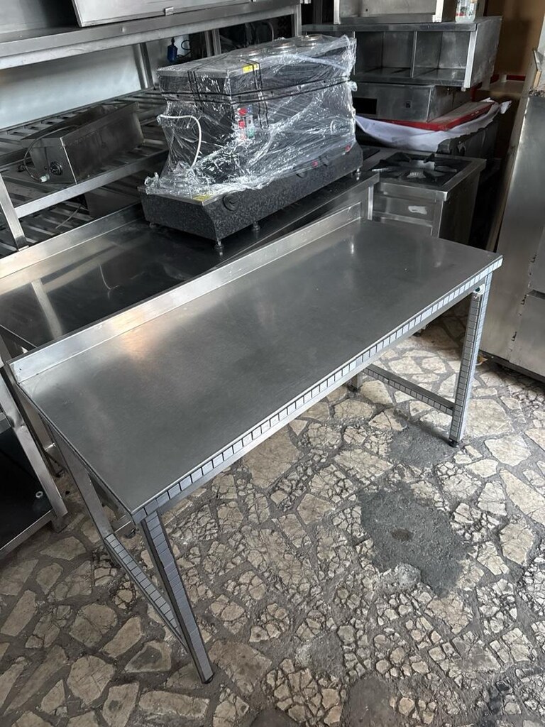 138x60 cm krom çalışma tezgahı paslanmaz krom tertemiz tezgah - 2