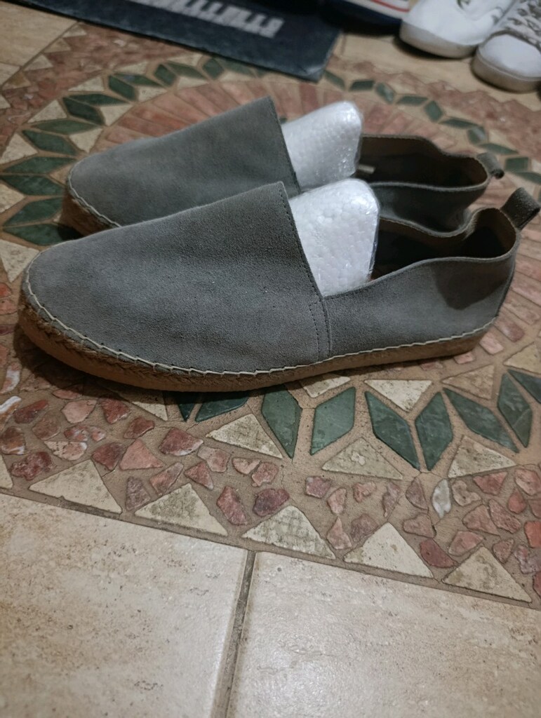 Fabrica marka süet nubuk gri espadril erkek ayakkabı - 2