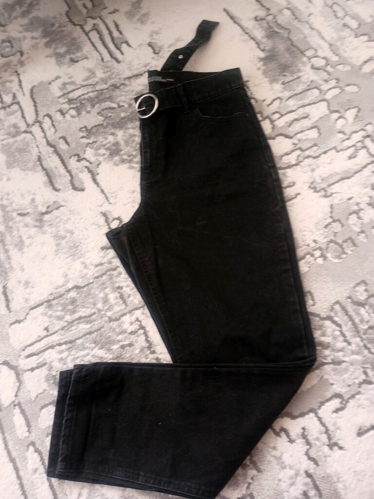 taslanmıs sıyah kot pantolon - 7