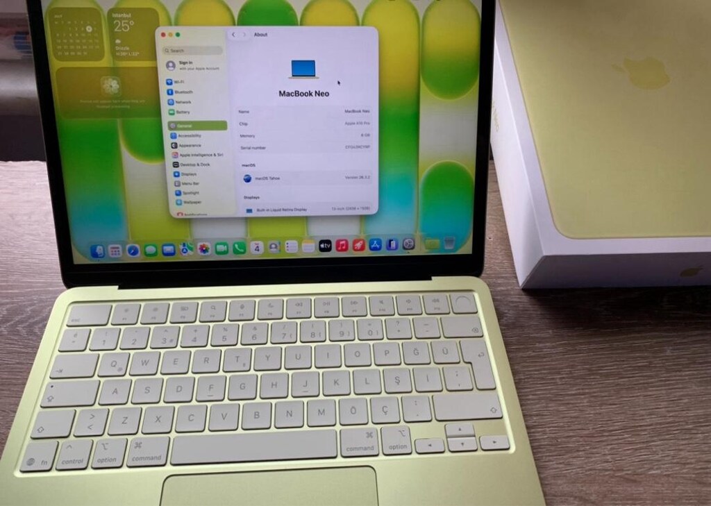 Acil satilik 512gb+parmak izi Çift garantili macbook neo - 2