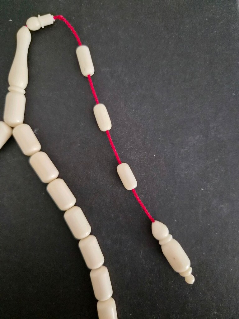 Büyük Boy Doğal Deve Kemiği Tespih - 9