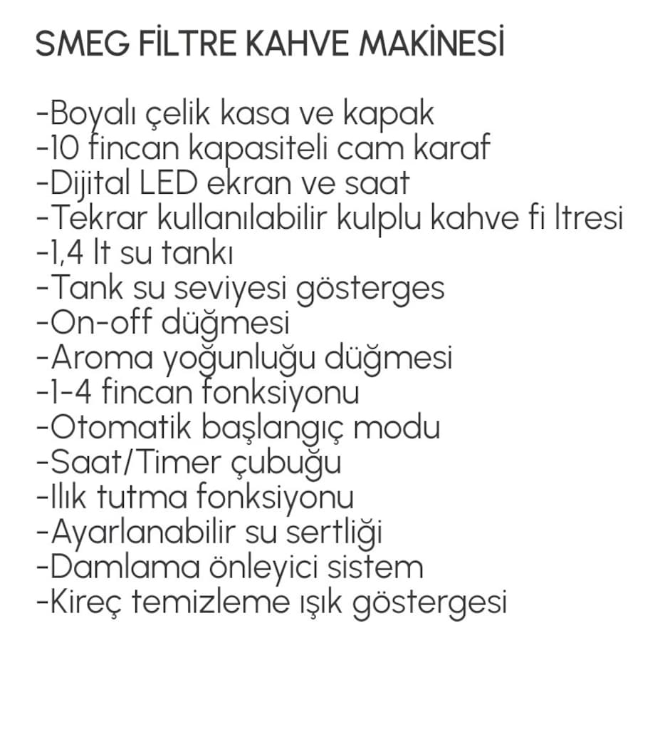 SMEG FİLTRE KAHVE MAKİNASI - 4