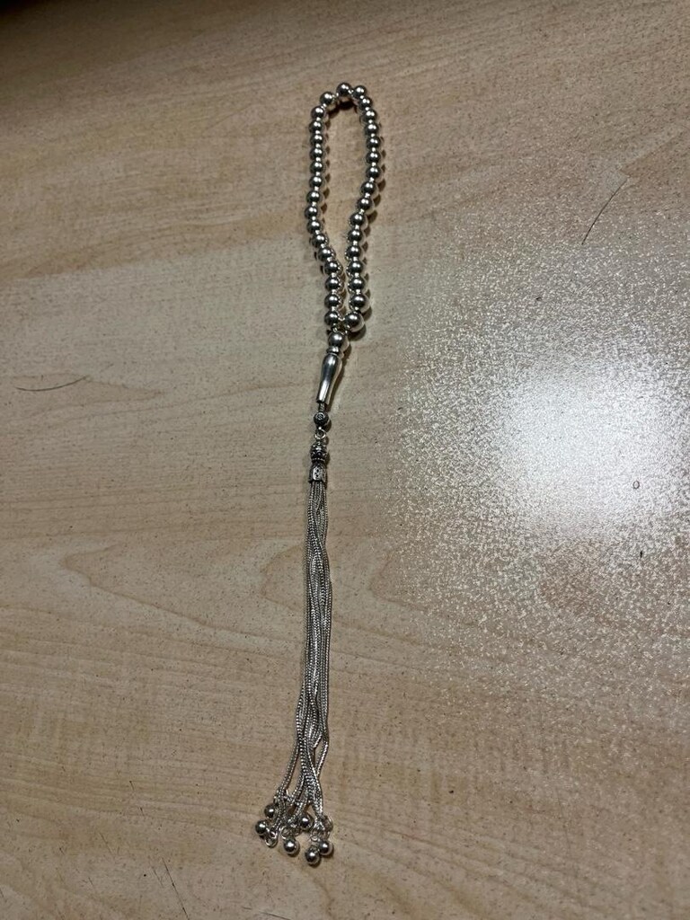 gümüş tesbih 43 gram 925 ayar gümüş - 3