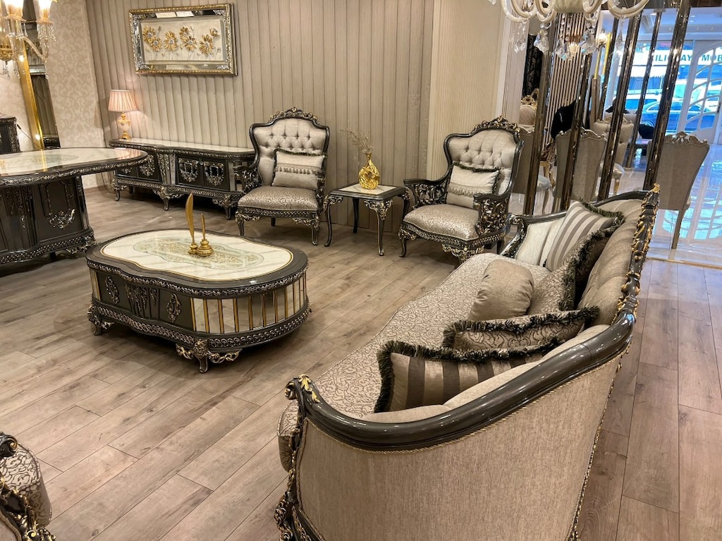 Klasik Desenli Mermer Desenli SALON TAKIMI - 9