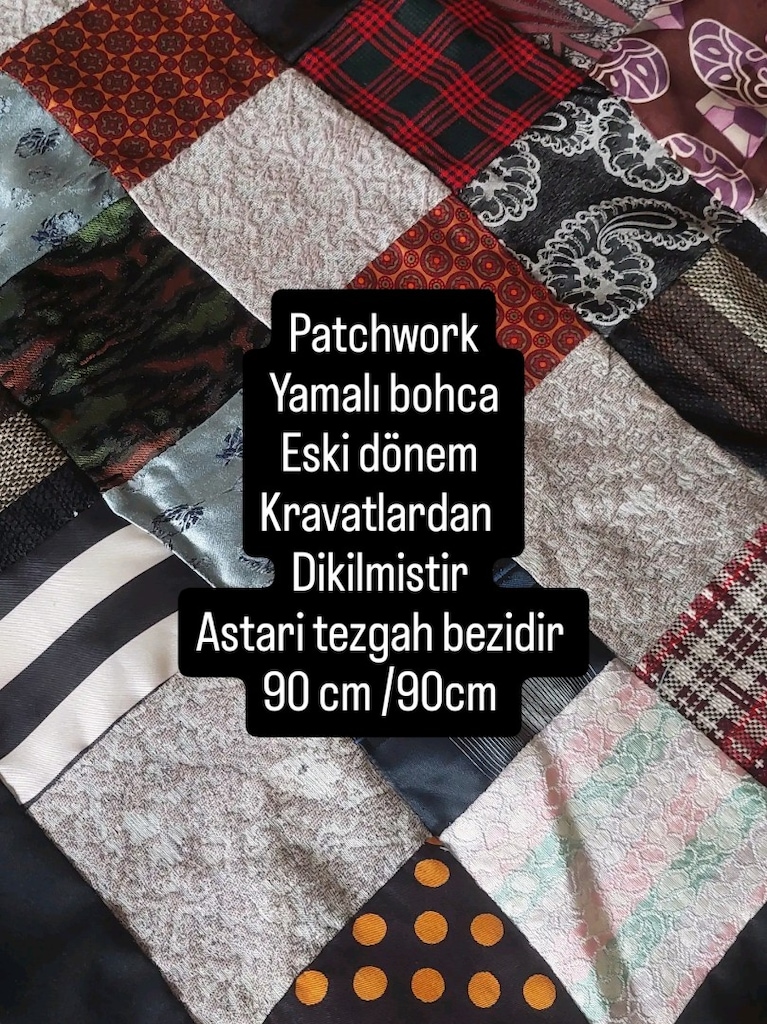 BOHCA KIRKYAMA PATCH WORK VİNTAGE DÖNEM SANDIKTAN 90CM - 4