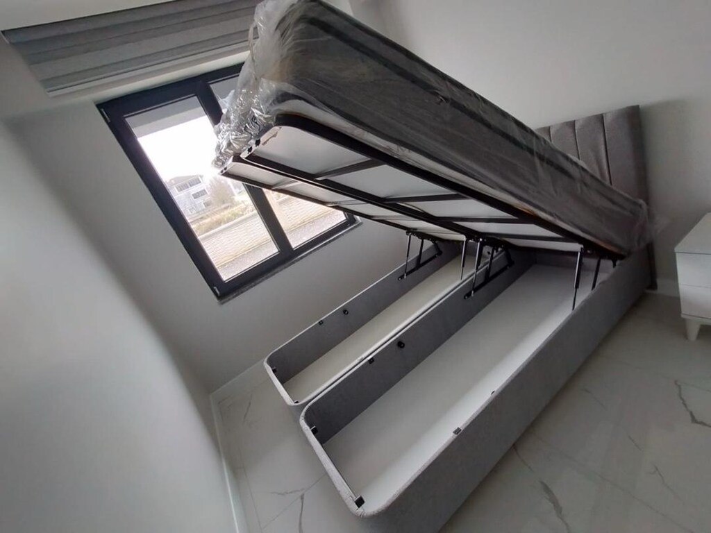 sıfır ürün çift kişilik baza başlık petli yatak - 4