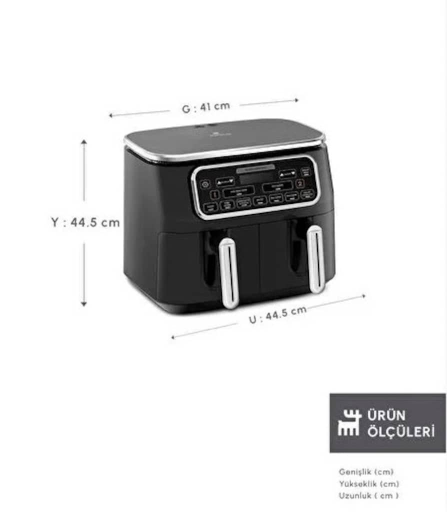 Karaca Air Pro Cook Duo Tandır XXXL 8 L Airfryer – Sıfır Kapalı Kutu - 2
