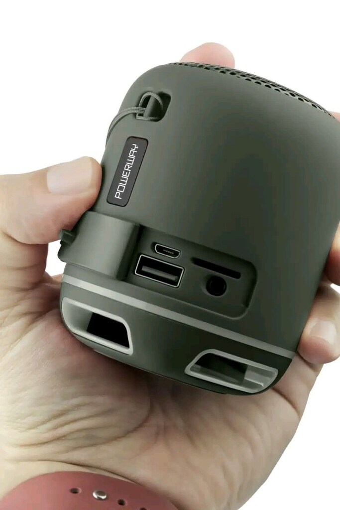 POWERWAY Powerway C4 Yeşil Bluetooth Hoparlör Sese Duyarlı Led - 4
