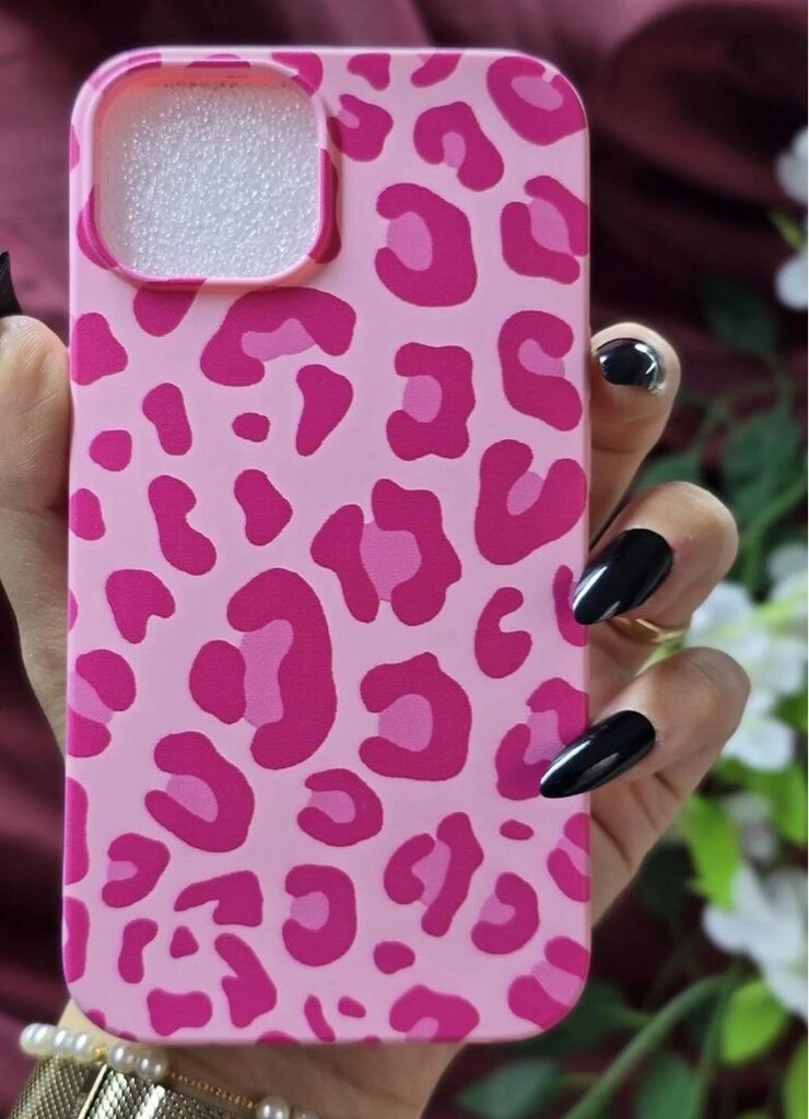 iPhone 15 Pro Uyumlu Pembe Leopar Desenli Premium Kılıf - Sıfır Ayarın
