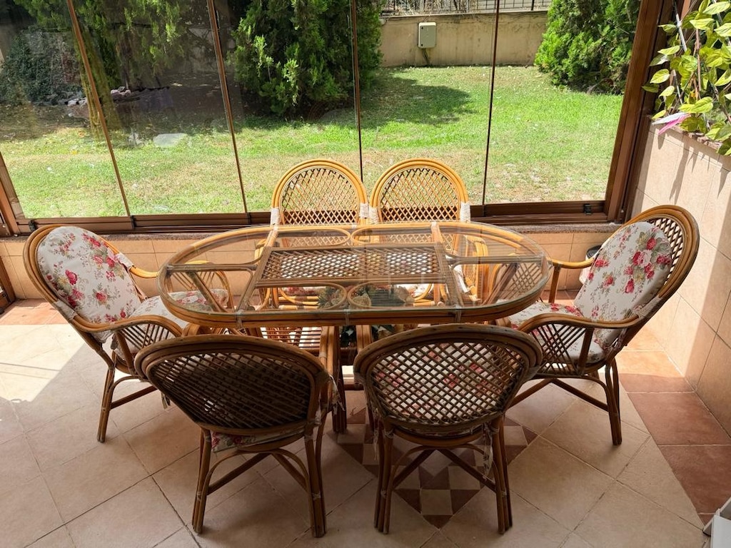 Zamansız ve Şık Orijinal Bambu (Rattan) Yemek Masa Takımı – 6 Kişilik - 4