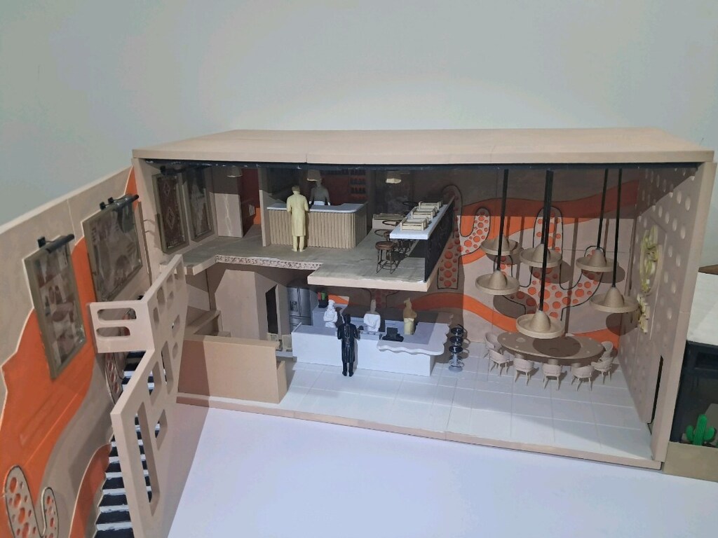 Meksika Konseptli Kafe Mimari Maketi (1/20) Profesyonel El Yapımı - 4