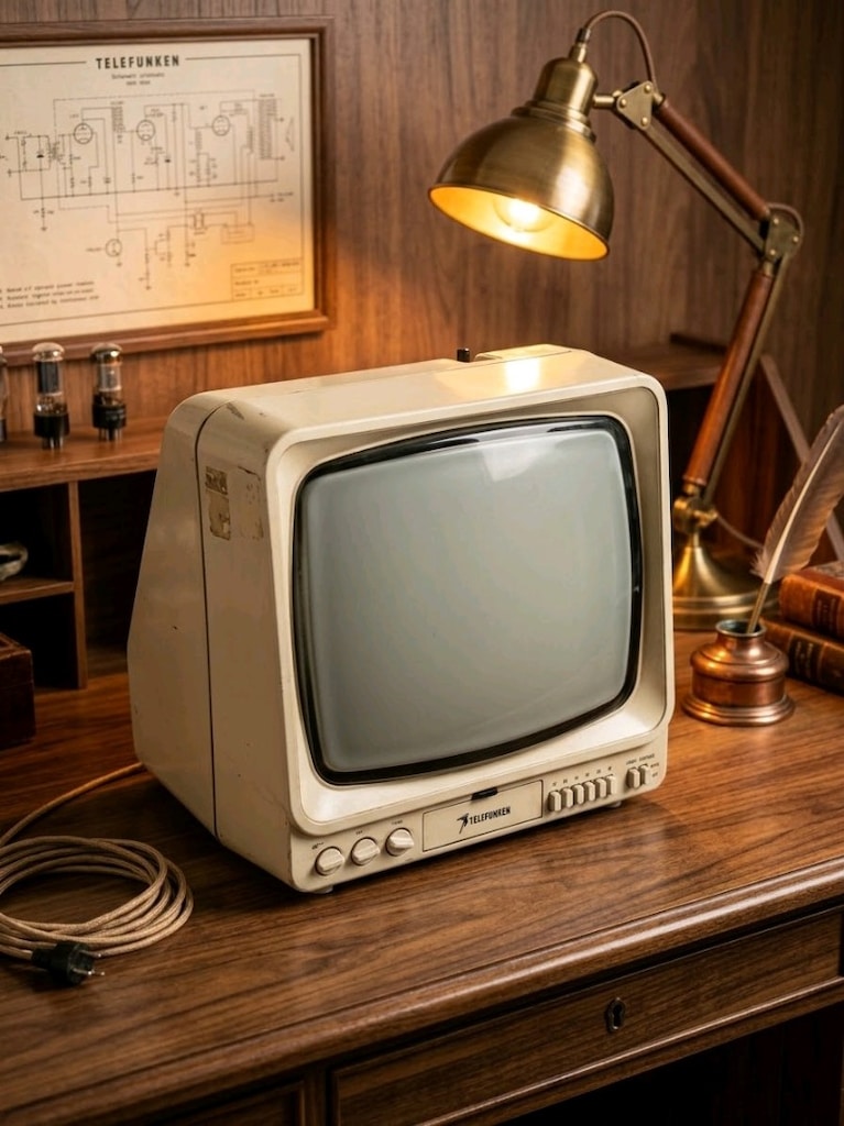 Dekoratif Biltor Retro Siyah Beyaz Televizyon - 2