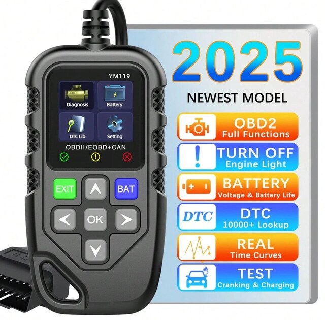Türkçe Araç Arıza Tespit , Onarım Ve Silme Aracı OBD2 YM119