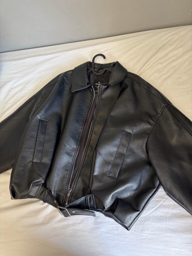 Pull And Bear Deri Ceket Siyah — görsel 3/6