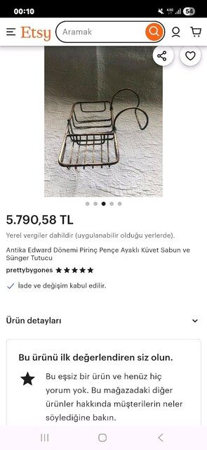 Pirinç küvet veya duşakabin sabun lif Tutucu