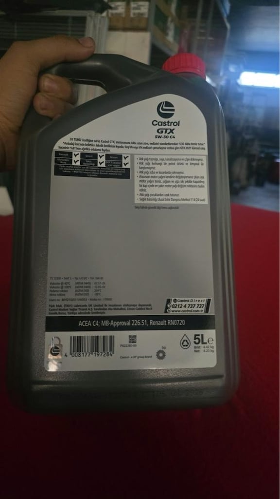 Castrol GTX 5W-30 C4 Motor Yağı 5 Litre – Kapalı Ambalaj - 2