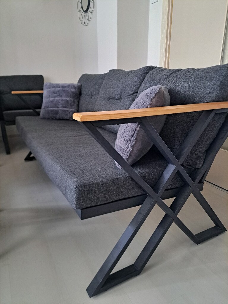 X Ayak Çayseti Bahçe Balkon Oturma Takimi - 2