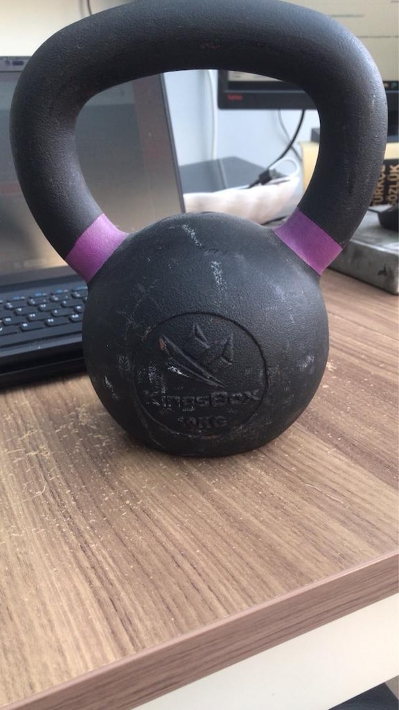 kingsbox marka 16 ve 10 kg kettlebell, kingsbox 9 kg wall ball, - 3