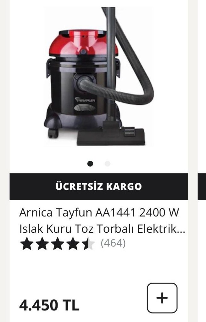 Arnica kumaş poşetiyle TOZSUZ 2400 watt süpürge - 2