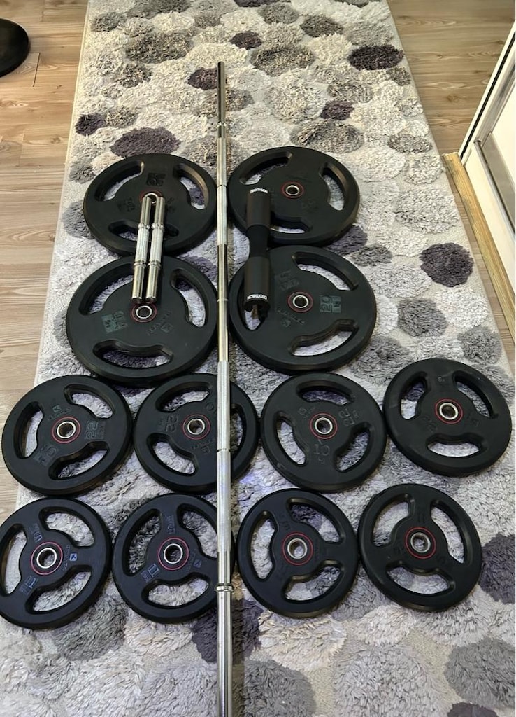 DECATHLON DOMYOS KAUÇUK KAPLAMA AĞIRLIK PLAKALARI - 2
