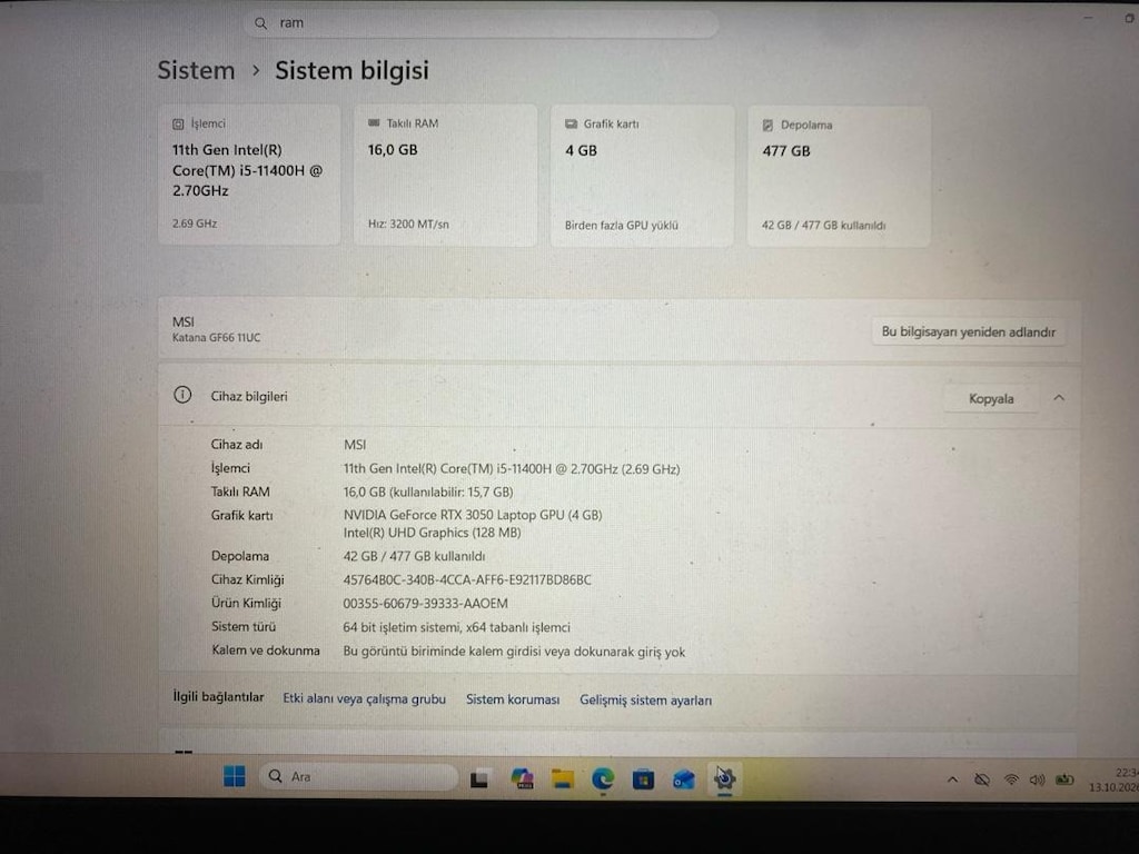 MSI GAMİNG LAPTOP AÇIKLAMAYI OKUYUNUZ. - 4