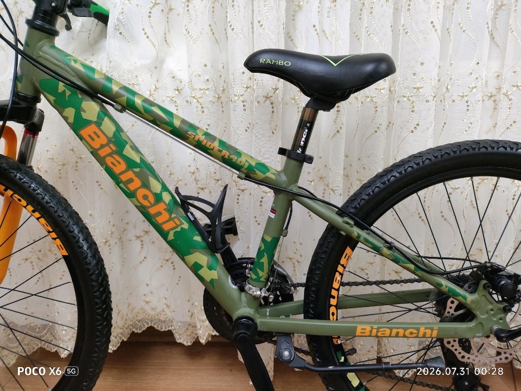 Tertemiz, komple bakımlı 24" Bianchi Spider 401 disk frenli bisiklet - 19