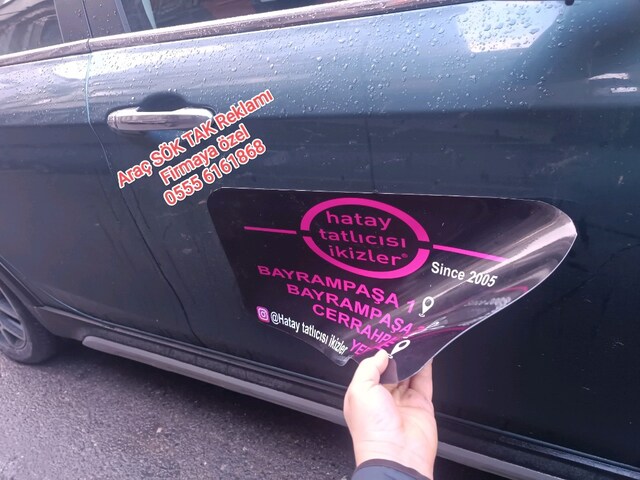 Mıknatıslı Araç reklamı sök tak Fiyat 60x30 cm içindir. İstenilen ebat