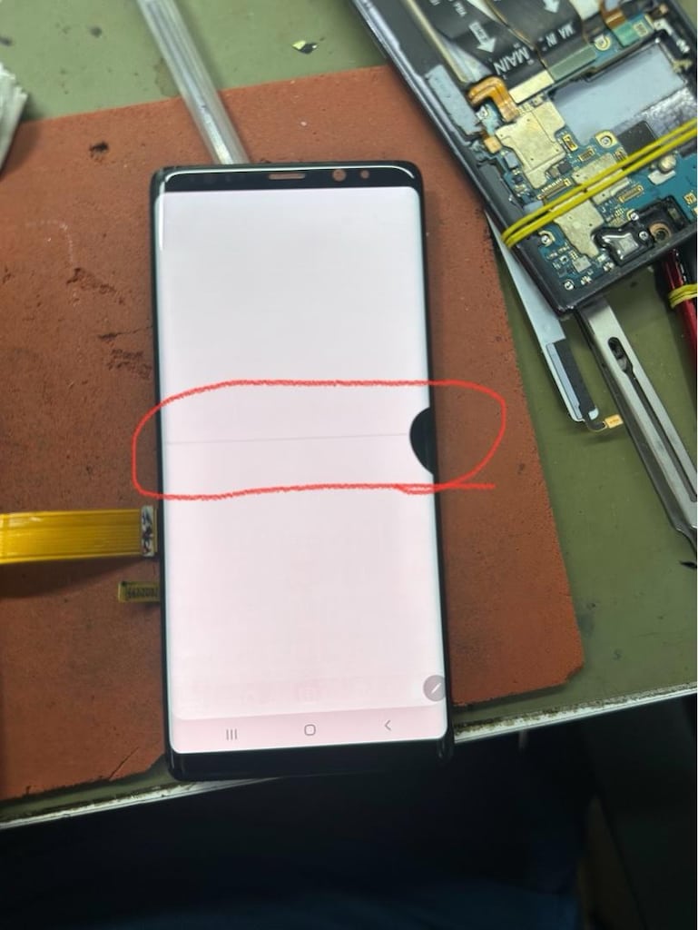 Samsung not 8 orjinal lekeli çizgili ekran - 3
