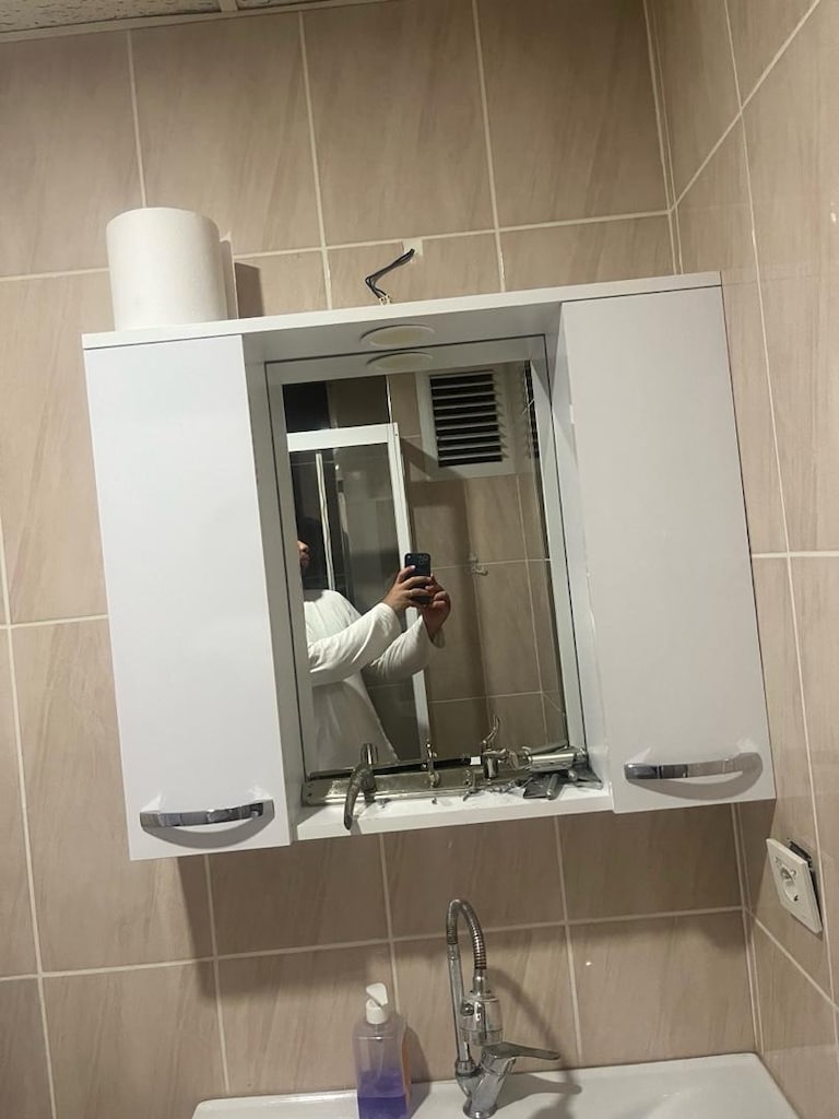 Banyo dolabı banyo lavabosu ve musluk - 4