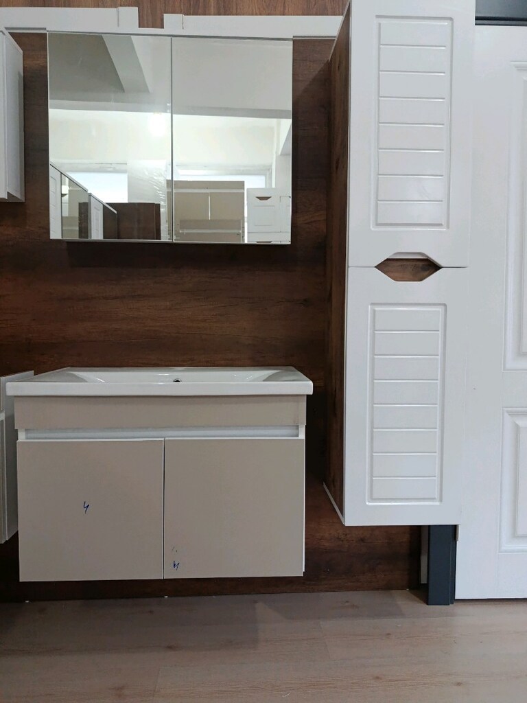 KAŞMIR RENKLI 65&80LIK DUVARA ASMALI MDF BANYO DOLABI &BOY DOLABI - 3