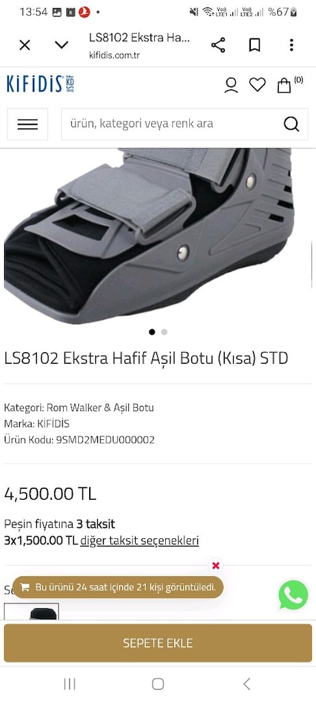 Rom walker&aşil tendonu botu-M beden - 2