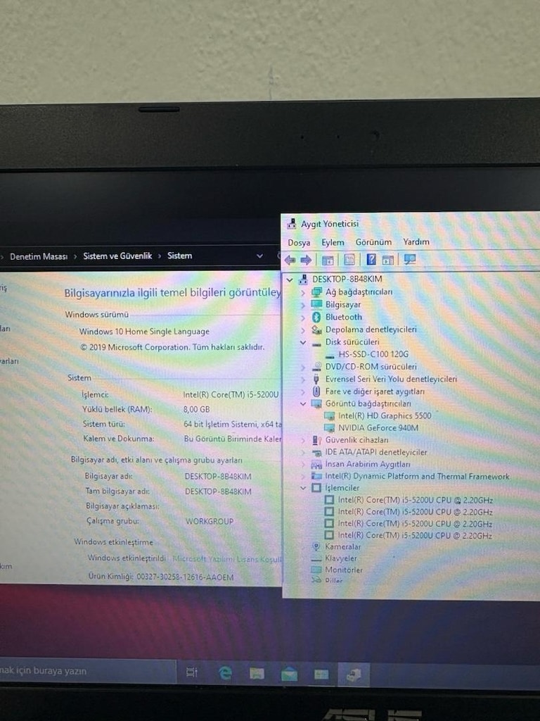 ASUS Laptop | i5-5200U | 8 GB RAM | 120 GB Sıfır SSD | 940M Ekran Kart - 5