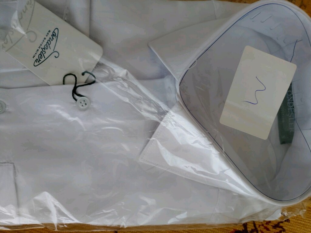SIFIR uzun kollu beyaz gömlek M beden slim fit - 3