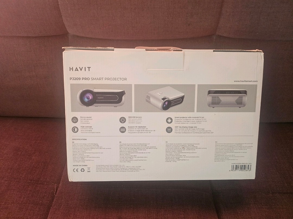 Havit PJ209 Pro Prime Sapphire Smart Projector hiç kullanılmadı. - 2