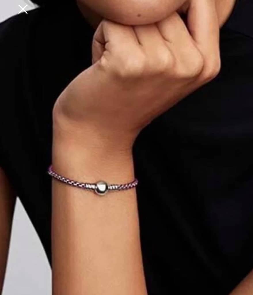 PANDORA (20cm) Mor Zincirli SERTİFİKALI Gümüş Bileklik - 2
