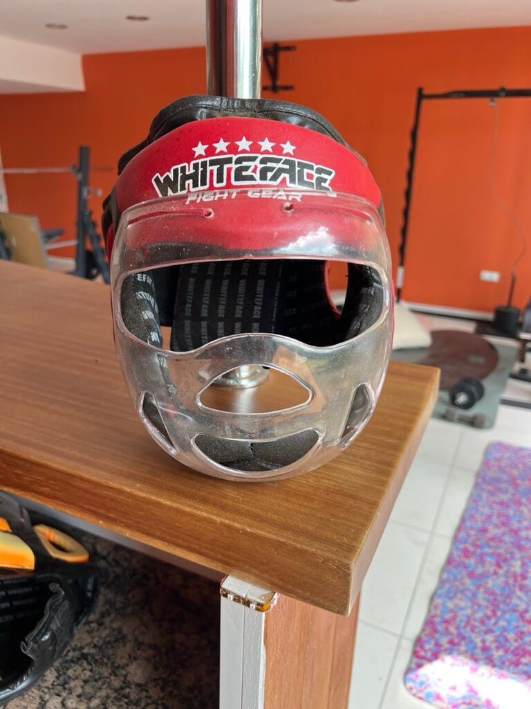 Whiteface Şeffaf Yüz Korumalı Boks / Kickboks Kaskı - 2