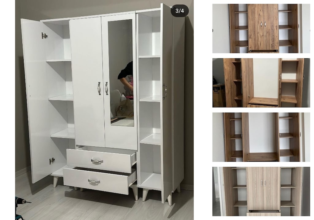 4 kapaklı elbise dolabı isnlehvpdp - 3