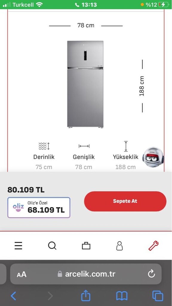 ACİL SATILIK ARÇELİK BUZDOLABI - 8