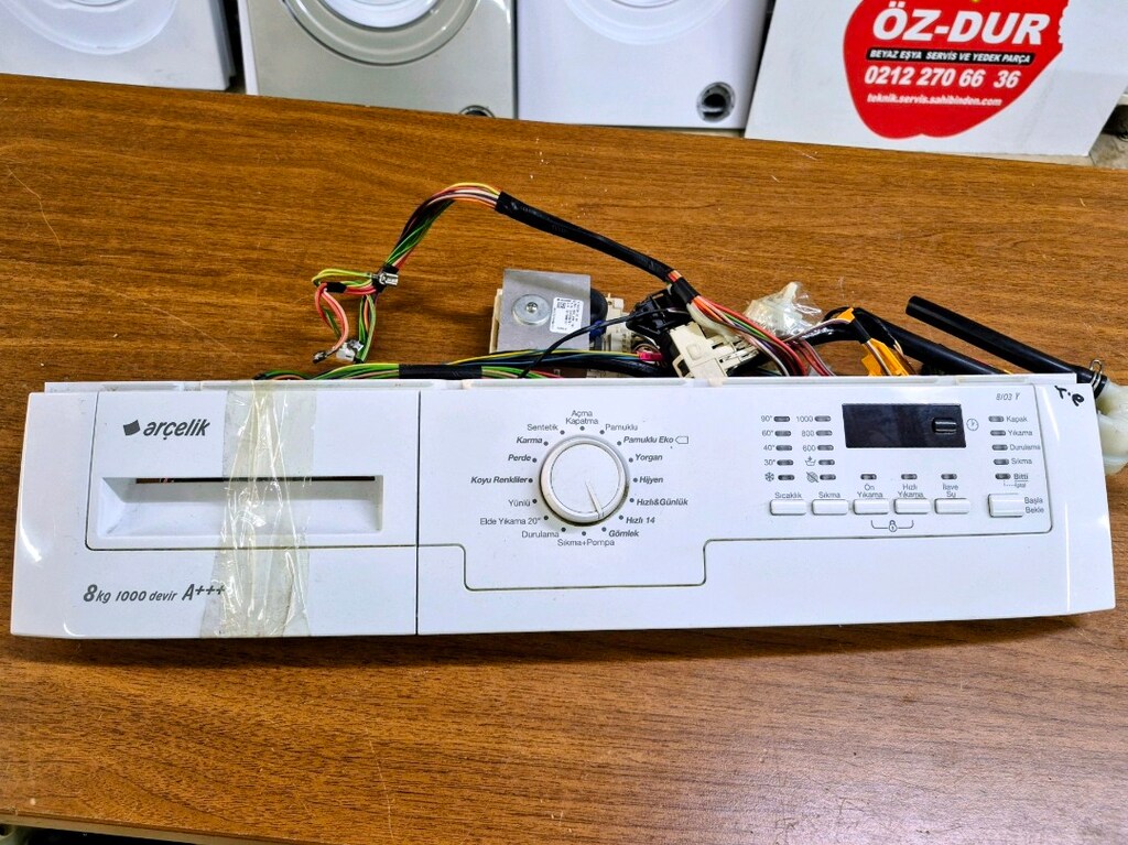 Arçelik 8103 Y Çamaşır Makinesi Ön Paneli Kartı Kablo Tesisatı Orjinal - 2
